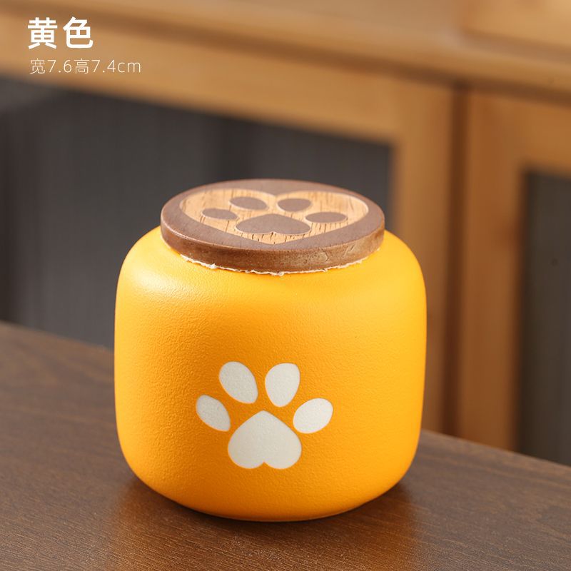 Urne funéraire en céramique gravable pour animaux de compagnie, boîte souvenir scellée et étanche à l'humidité, articles funéraires pour animaux de compagnie 