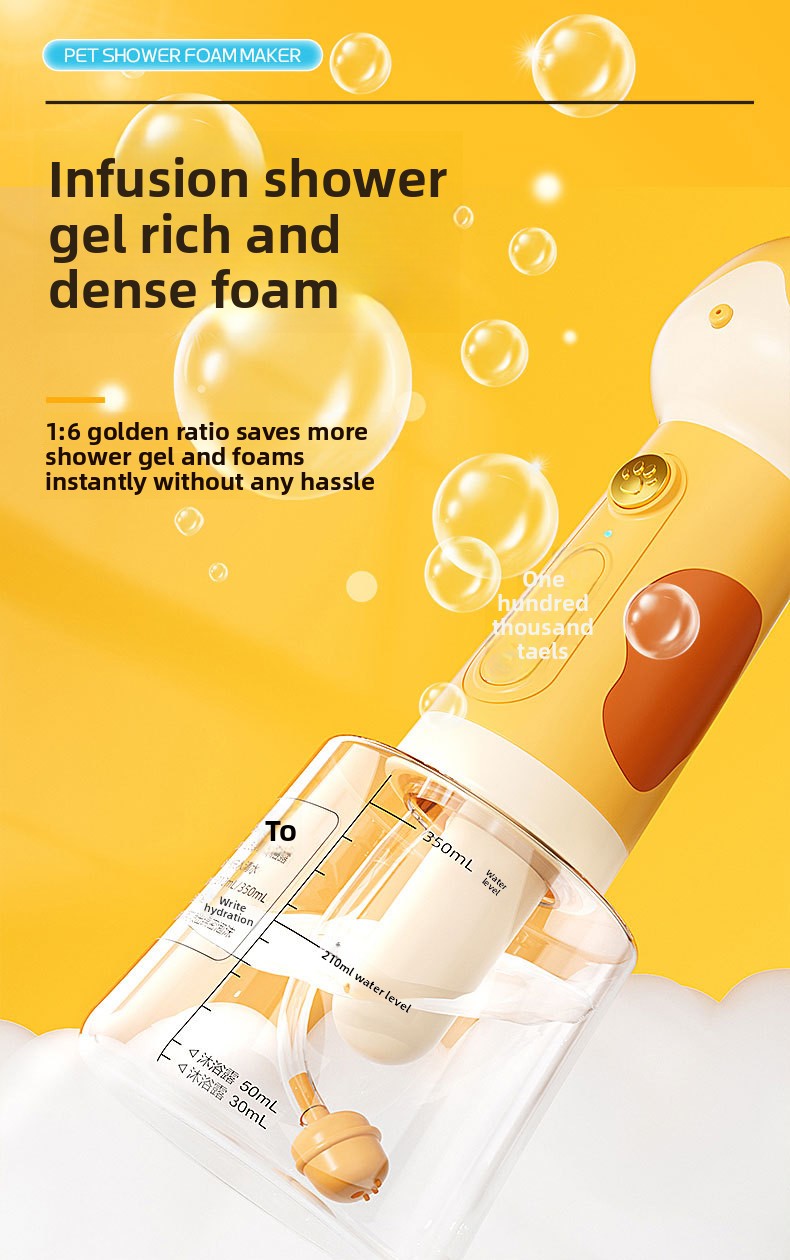 Smart Pet Bubble Machine with Cute Deer Look for Dog Cat Shower