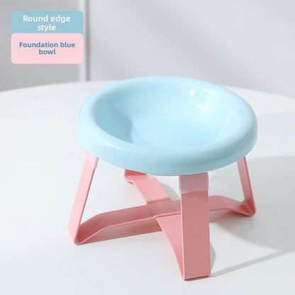 Premium Ceramic Cat Food Bowl Flying Saucer Shape Ergonomic Neck Support Dish for Healthy Eating Anti Choke and Digestive Aid Pet Supplies