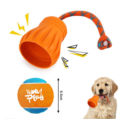 Pet Fetch Training Outdoor Ball Toy Tug for Dogs 6.5cm Tennis