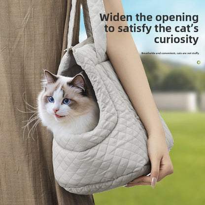 Cute Cat Carrier Backpack for Travel Large Capacity Breathable Pet Handbag Portable Dog Shoulder Bag Outgoing Puppy Crossbody Carrier