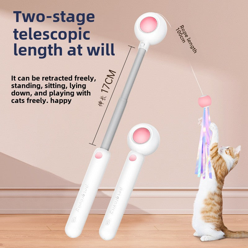 Pet Interactive Cat Wand with Replaceable Fairy Feather Bell