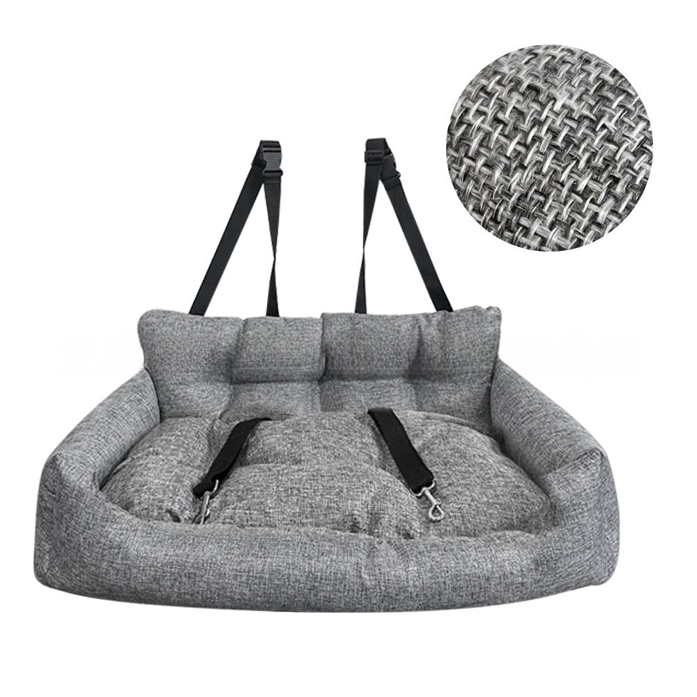 Premium Pet Car Seat for Dogs and Cats Comfortable Travel Bed with Non-Slip Mat Washable Car Sofa Cushion