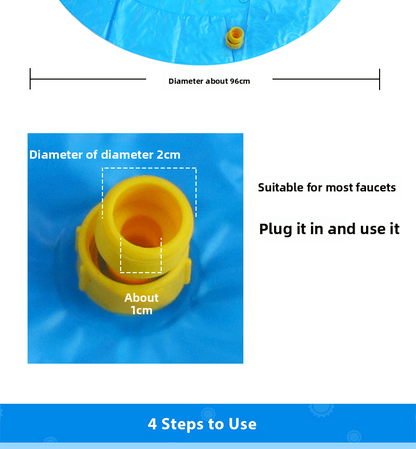 Outdoor Thickened NonSlip Pet Water Mat Summer Play Mat for Children Dog Bathing Portable