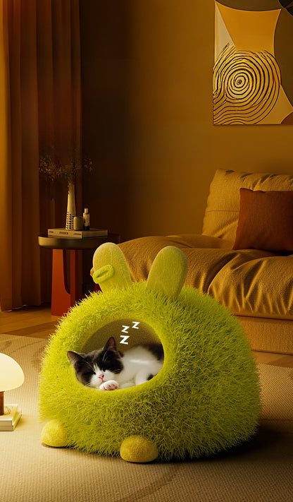 Cat House Winter Thickened Enclosed Safe Winter Warm Cold-Proof Tent House Sleeping Bag for Kittens and Small Dogs