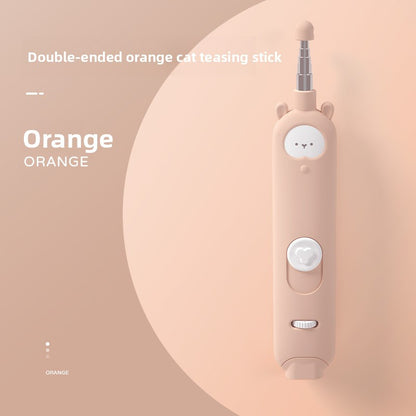 Infrared Laser Cat Teaser Wand with Detachable Feather Bell Interactive Cat Toys for Boredom and Exercise