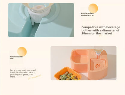 New Cat Food Set: Auto Feeding Bowl Drinking Device & Neck Protection Wholesale