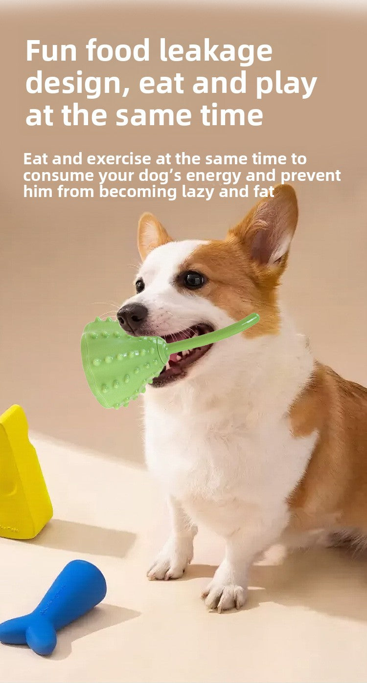 Interactive Dog Treat Dispensing Ball Toy Durable Chew Resistant Self-Play Pet Toy for Boredom Relief Mental Stimulation and Teeth Cleaning