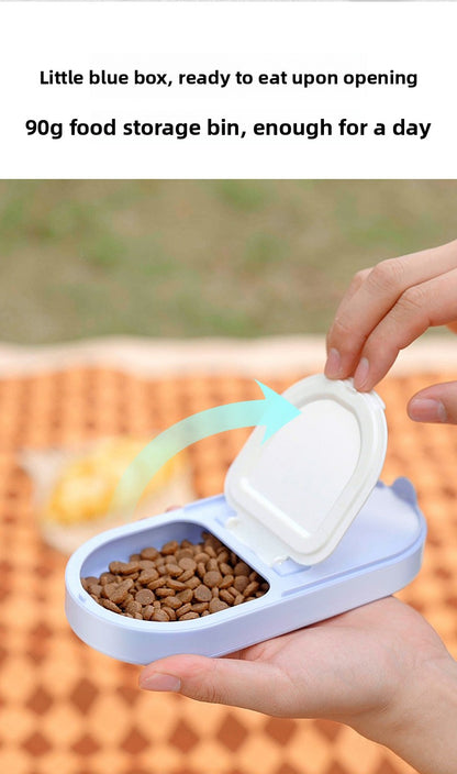 Portable Hanging Dog Water Bottle with Two-in-One Food Cup for Outdoor Travel Wholesale