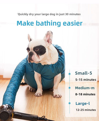 Large Dog Bathing Quick Dry Hair Dryer Box Pet Drying Bag for Cats and Dogs Fast Drying Portable Pet Dryer