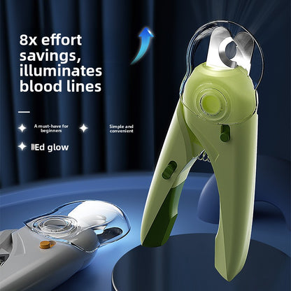 Beginner Friendly Cat Dog Nail Clipper with Light and Bloodline Indicator