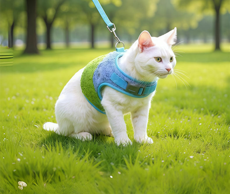 Adjustable Cat Harness and Leash No Pull Anti Escape Breathable Mesh Vest for Walking Reflective Strap Comfort Fit Small Medium Large Cats