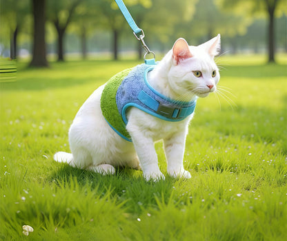 Adjustable Cat Harness and Leash No Pull Anti Escape Breathable Mesh Vest for Walking Reflective Strap Comfort Fit Small Medium Large Cats