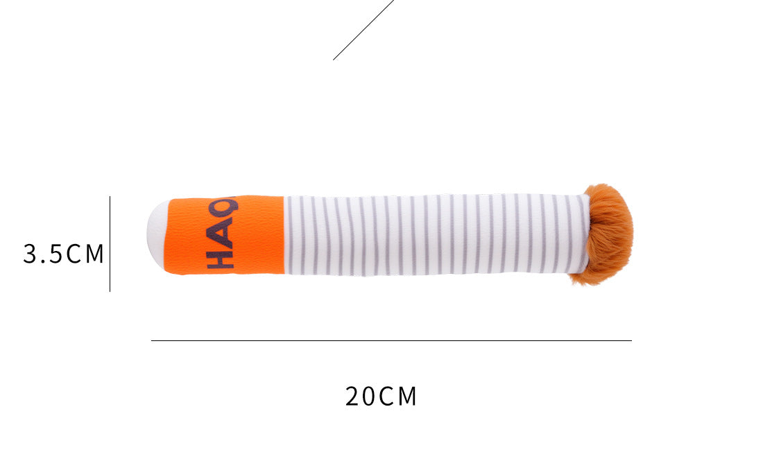 Dog Plush Sound Toy Imitation Cigarette Self-Entertainment Durable Chew Pet Supplies
