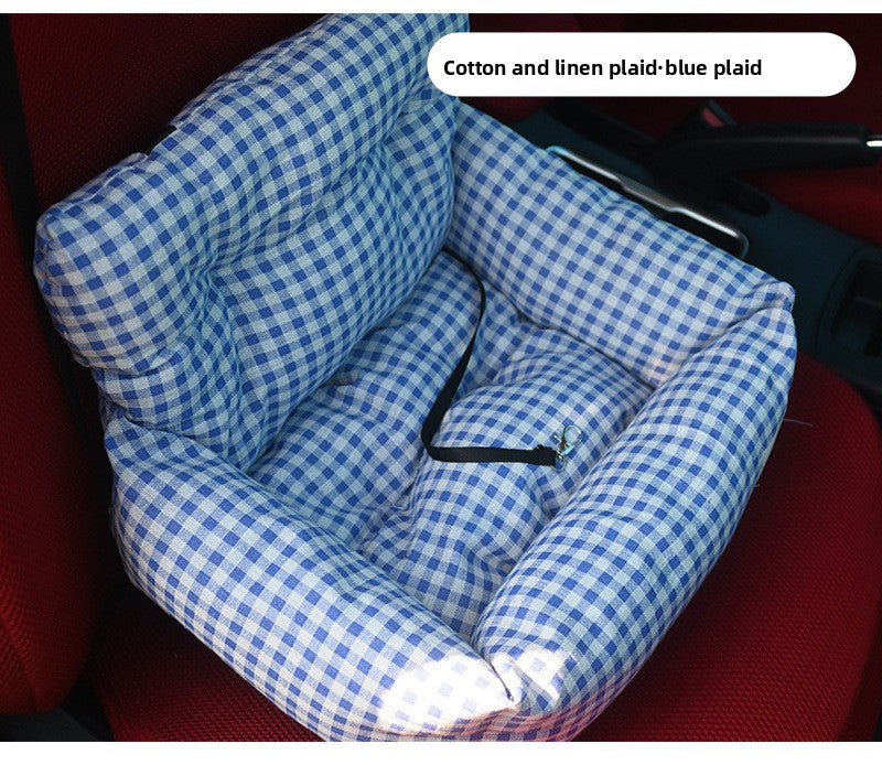 Heavy Duty Waterproof Dog Car Seat Cover Non Slip Pet Bed Mat with Safety Belt for Cars Trucks and SUVs Washable Travel Cushion for Dogs and Cats