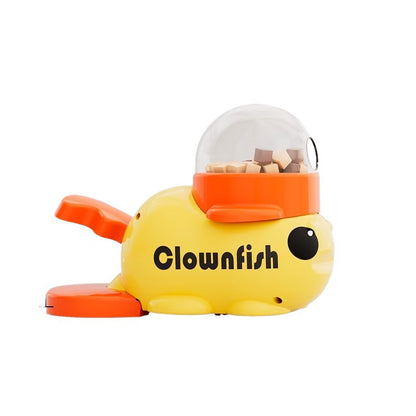 Cat Dog Self-Entertainment Toy: Small Yellow Duck Press-Type Feeder