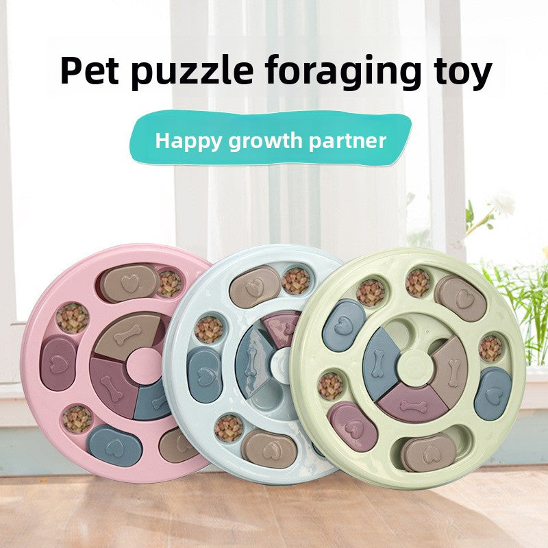 Interactive Pet Dog Puzzle Slow Feeder Leak Proof Durable Dog Bowl