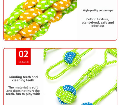 Cotton Rope Dog Toy Set Durable Chew Pet Training Combination
