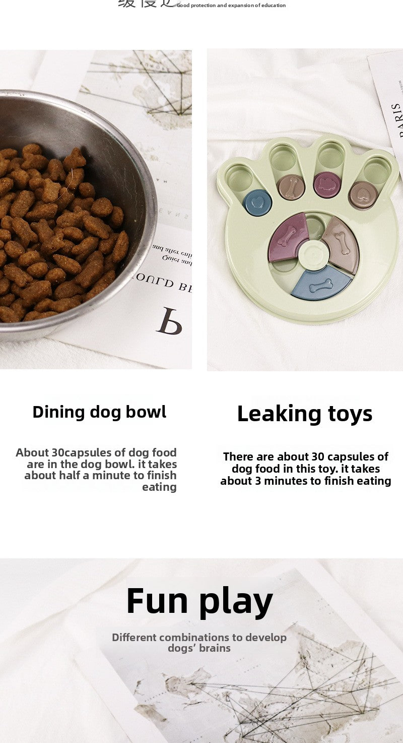 Interactive Pet Dog Puzzle Slow Feeder Leak Proof Durable Dog Bowl