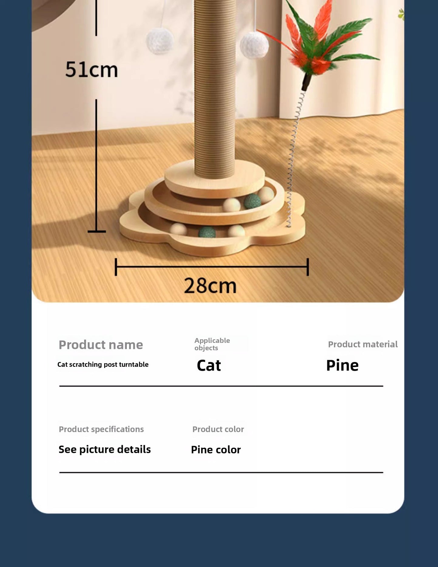 WearResistant Sisal Cat Scratching Post Board Toy for Vertical Climbing Boredom Relief