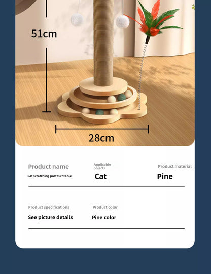 WearResistant Sisal Cat Scratching Post Board Toy for Vertical Climbing Boredom Relief