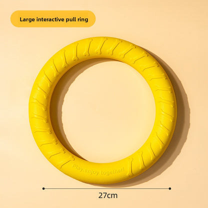 Dog Outdoor Training Energy-Consuming Safe Soft Rubber Interactive Pull Ring Toy