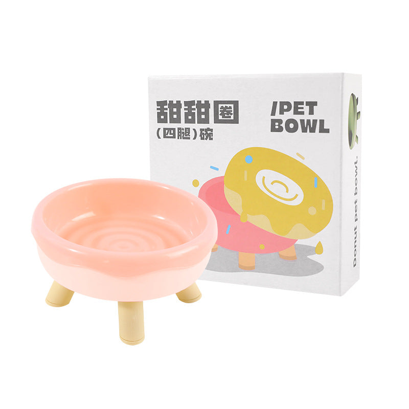 Pipitao 4-Legged Donut Cat Bowl Non-Slip Pet Food Dish Original Boxed Gift for Cats Kitten Feeding Bowl with Elevated Design