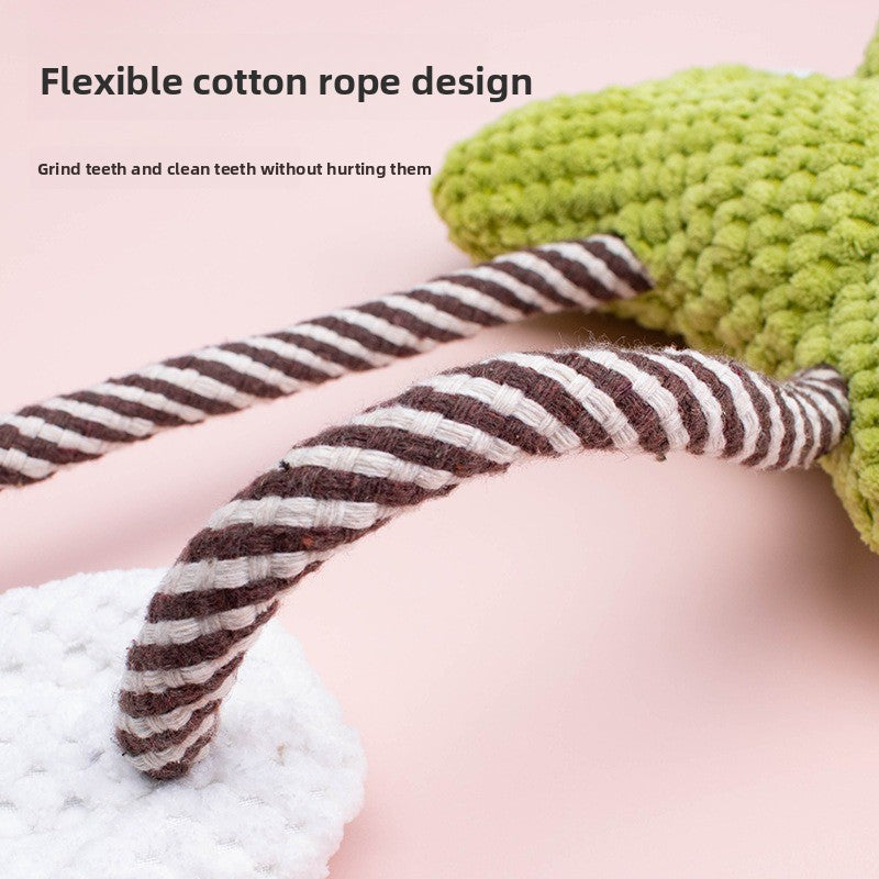Sound Pet Toy Dog Toy Indestructible Frog Duck Cotton Rope Boredom Relief Interactive Dog Toy