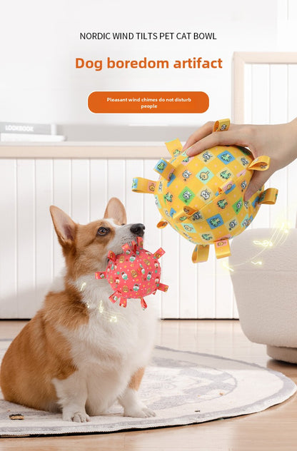 Pet Self-Hi Bite-Resistant Toy Ball Bell Sound