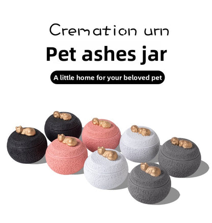 Pet Funeral Urn for Cats Dogs Cremation Memorial Box with Engraving Plate for Ashes Keepsake Aftercare Pet Loss Gift