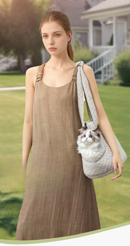 Cute Cat Carrier Backpack for Travel Large Capacity Breathable Pet Handbag Portable Dog Shoulder Bag Outgoing Puppy Crossbody Carrier