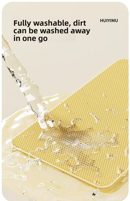 Extra Large Cat Litter Mat Heavy Duty Anti Tracking Litter Box Mat with Low Profile Edge Non Slip Bottom for Kitty Litter Containment