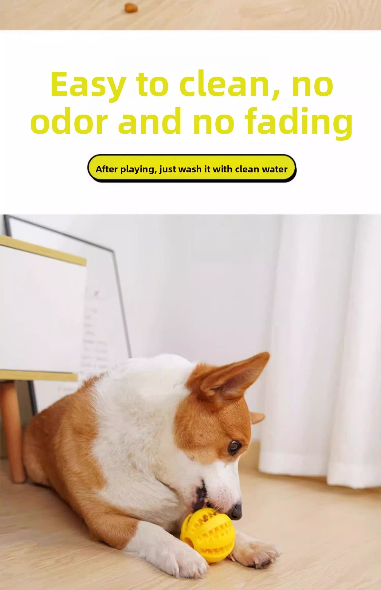 Rubber Dog Toy for Small Large Puppies Boredom Relief Sound Making Teeth Clean Ball