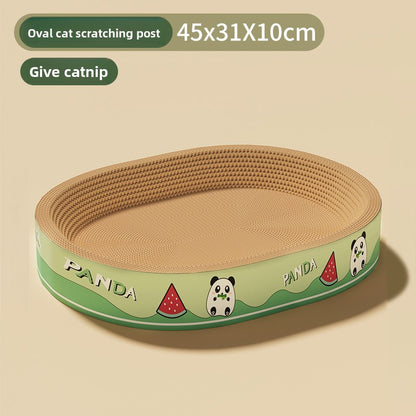 Round Cat Scratching Board Durable Non-Shedding Oval Cat Scratching Basin Extra Large All-Season Cat Bed Cat Claw Board Scratch-Resistant