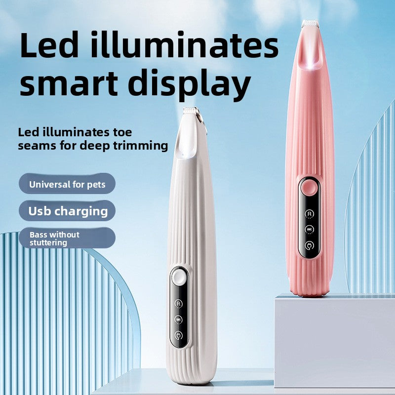 LED Light Pet Hair Trimmer Dog Cat Paw Hair Trimmer Paw Sole Hair Clipper Dog Hair Clipper