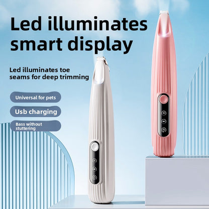 LED Light Pet Hair Trimmer Dog Cat Paw Hair Trimmer Paw Sole Hair Clipper Dog Hair Clipper