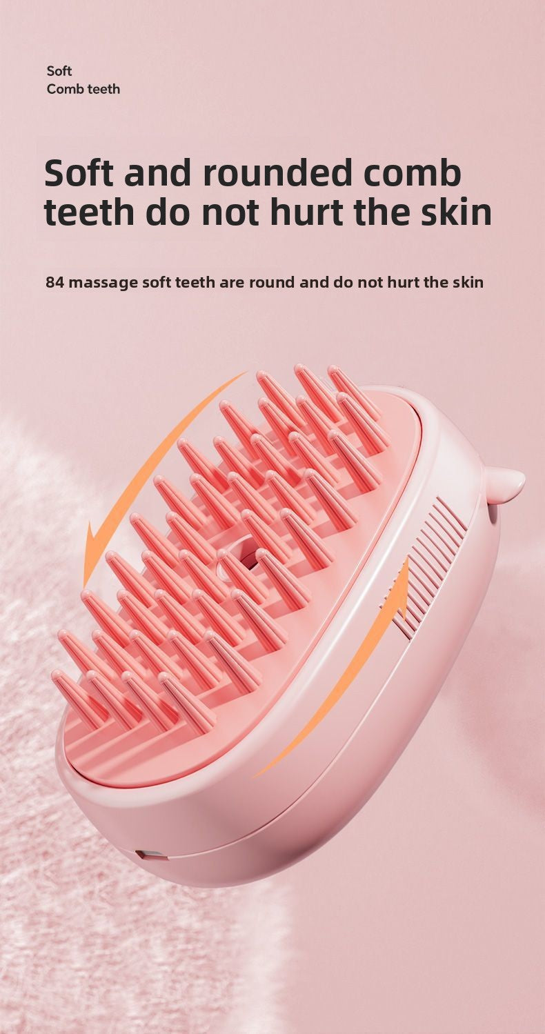 Rechargeable Electric Pet Brush with Spray Massage Silicone Bath for Cat Dog Anti-Shedding Comb