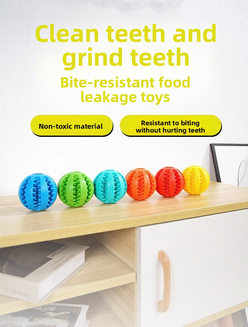 Rubber Dog Toy for Small Large Puppies Boredom Relief Sound Making Teeth Clean Ball