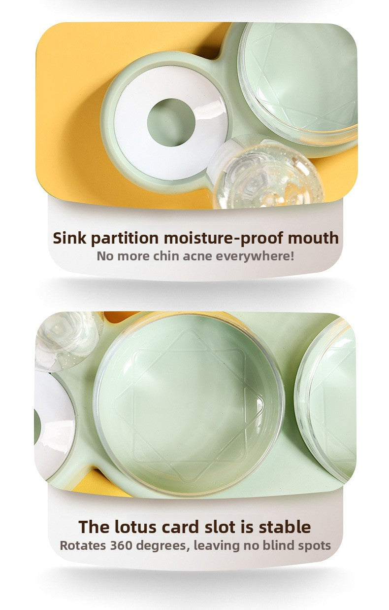 Double Bowl Automatic Cat Feeder and Dog Water Dispenser Adjustable Elevated Pet Bowl Set for Mealtime Comfort and Convenience