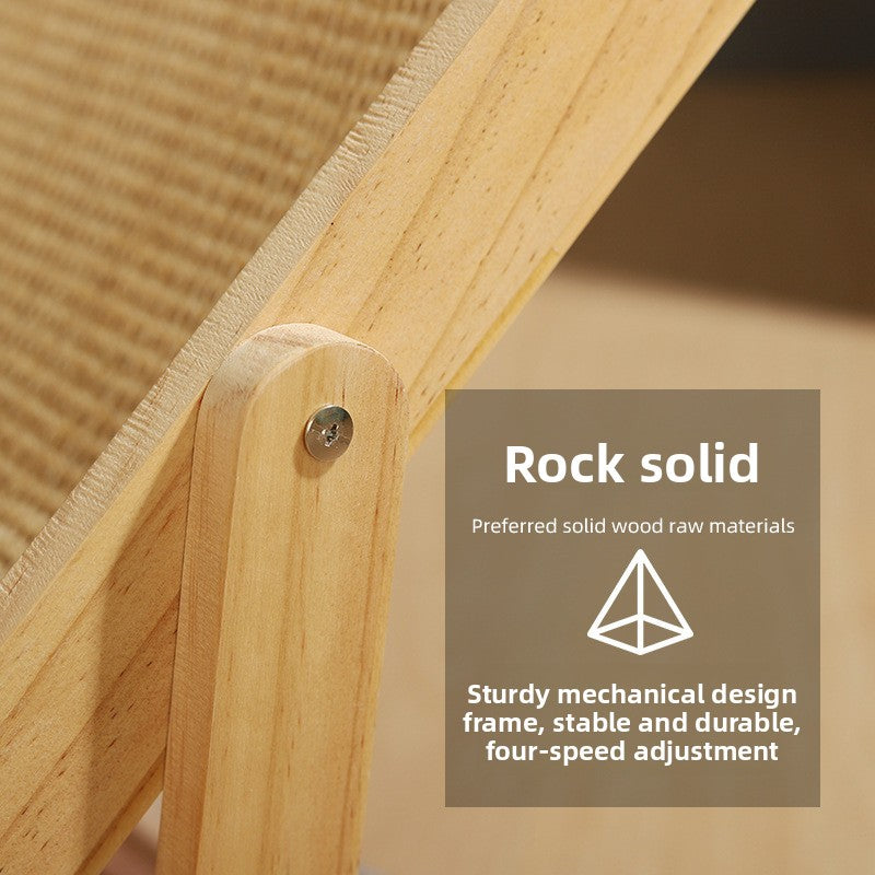 Jianma Solid Wood Adjustable Cat Sofa Chair Scratch-Resistant Cat Bed Lounger Pet Furniture