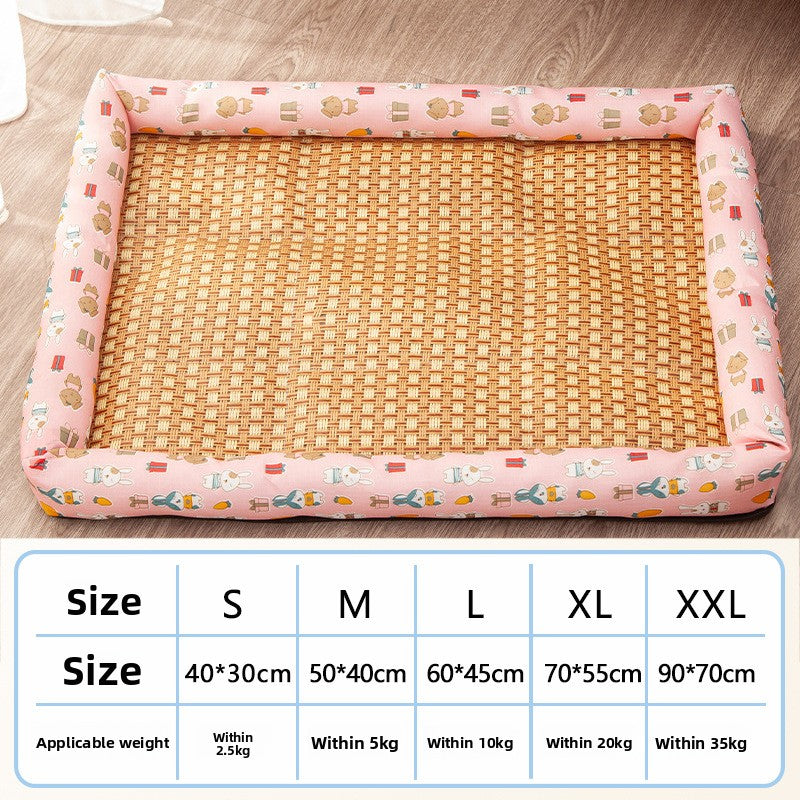 AllSeason Pet Cooling Mat Pad for Dogs Cats Summer WearResistant Bed Essentials