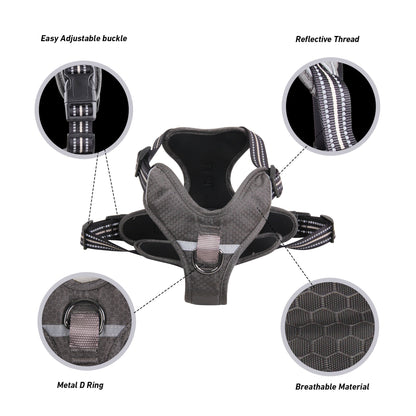 Pet Harness Explosion Proof Vest Style Dog Walking Leash Chain for All Sizes