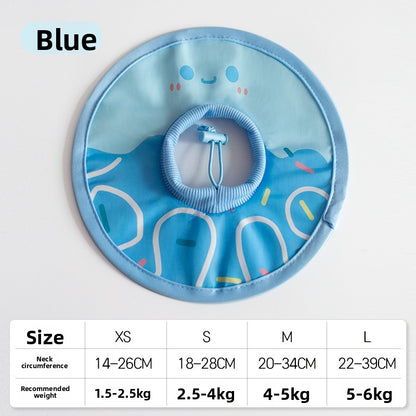 Deepened Neck Adjustable Waterproof Elizabethan Collar Anti Bite for Cats Dogs