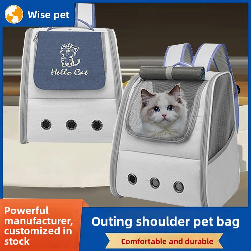 Outdoor Portable Space Capsule Breathable Pet Cat Dog Backpack Bag
