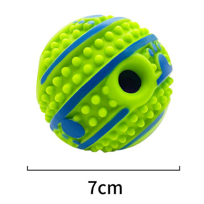 Extremely Durable Indestructible Dog Chew Toy Ball for Aggressive Chewers Interactive Rolling Self Entertainment with Squeaker Sound Golden Retriever German Shepherd