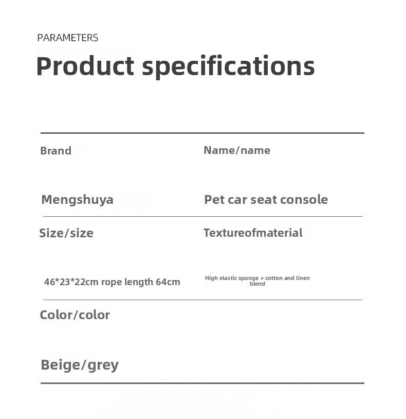 Universal Car Dog Bed for Pets All-Season Comfort Portable Pet Mat Multi-Functional Car Seat Protector Non-Slip Waterproof Easy Clean