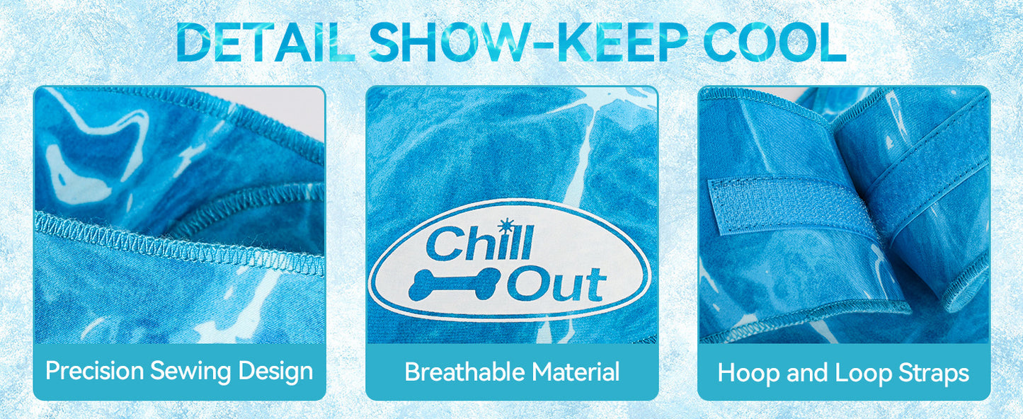 Multiple Sizes Pet Ice Neckband for Summer Anti-Sunstroke Cold Triangle Scarf