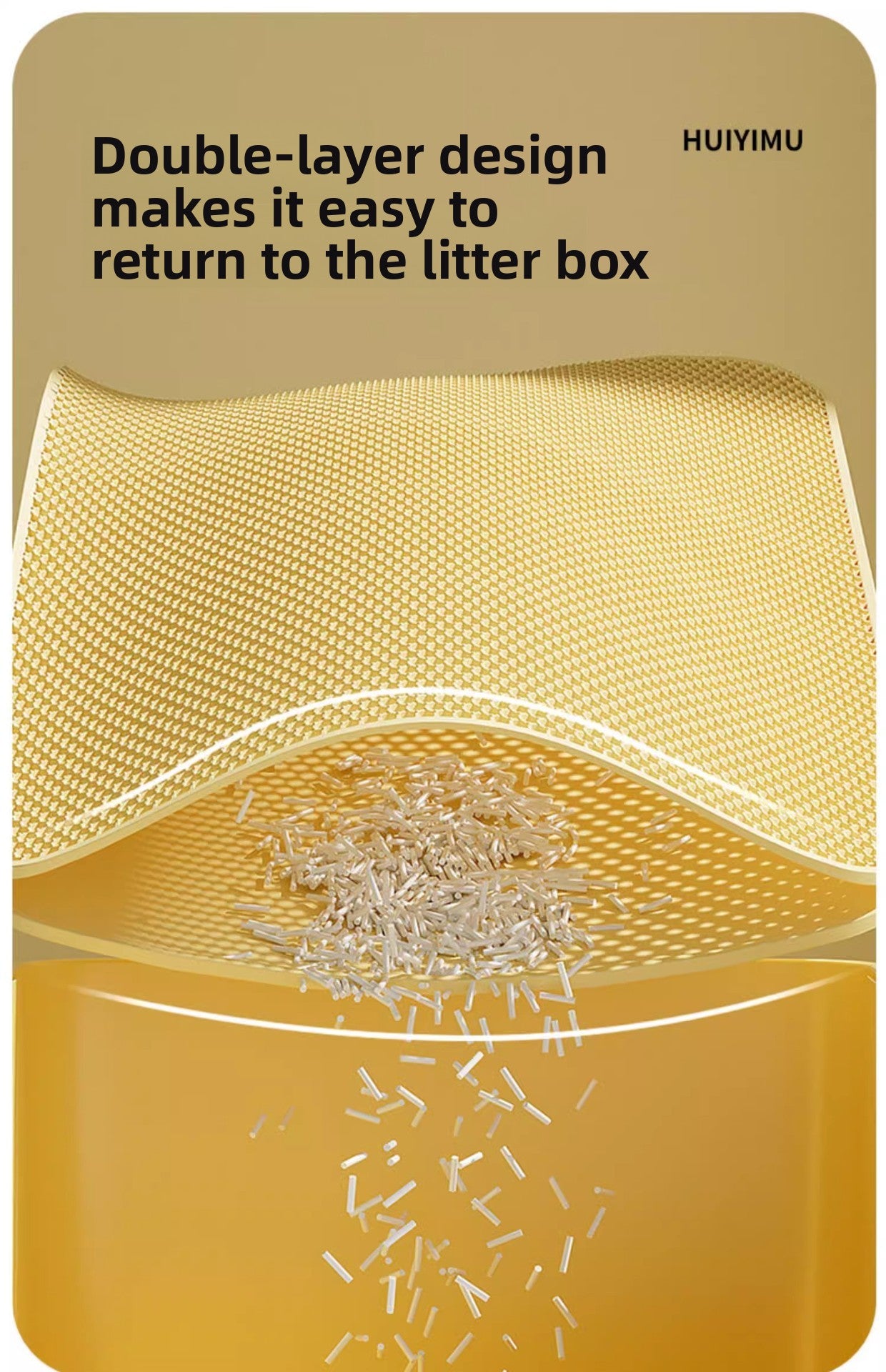 Extra Large Cat Litter Mat Heavy Duty Anti Tracking Litter Box Mat with Low Profile Edge Non Slip Bottom for Kitty Litter Containment