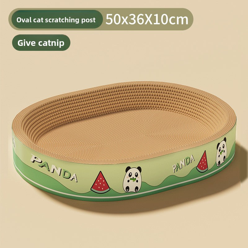 Round Cat Scratching Board Durable Non-Shedding Oval Cat Scratching Basin Extra Large All-Season Cat Bed Cat Claw Board Scratch-Resistant