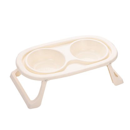 High Legged Foldable Dog Bowl Large Capacity Anti-Tip Slow Feeder Bowl Waterproof Pet Bowl for Dogs Cats Outdoor Indoor Use Easy Carry Travel Bowl